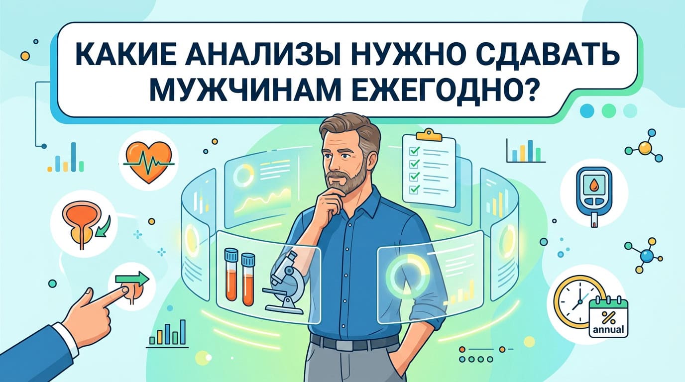 какие анализы сдавать мужчинам ежегодно